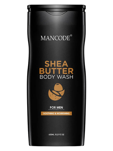 Mancode Sheabutter Body Wash For Men 450ml | For Body, Face with Shea butter and Natural Oils Extract | Oil Control | Odor Protection | 450 Ml Shower Gel For Men (Pack Of 1)